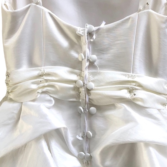 Designer Exquisite White Flower Girl Dress 3 - Picture 11 of 16